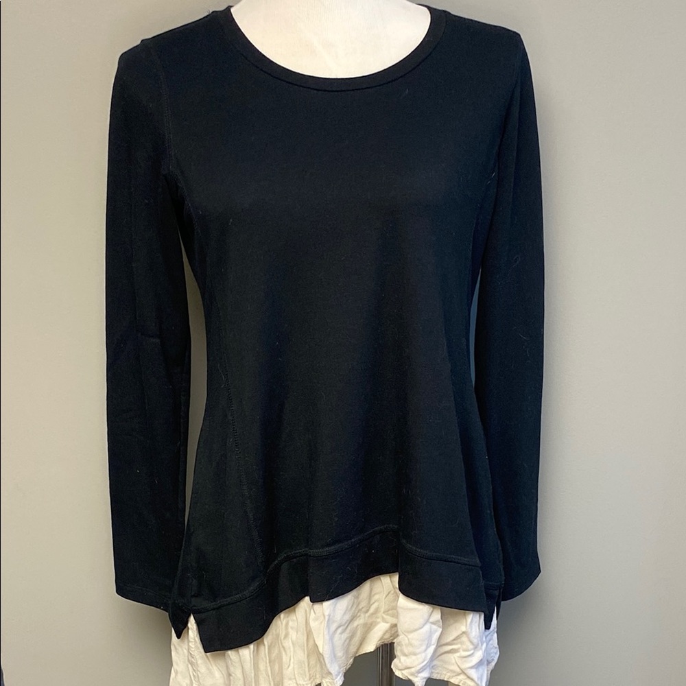 LOGO Lounge Asymmetrical Long Sleeve Blue Blouse – Size XS